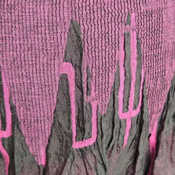 ๐ Lapis Anthropologie EUC Tube Dress Geometric Cityscape Strapless OS purple - Picture 6 of 17